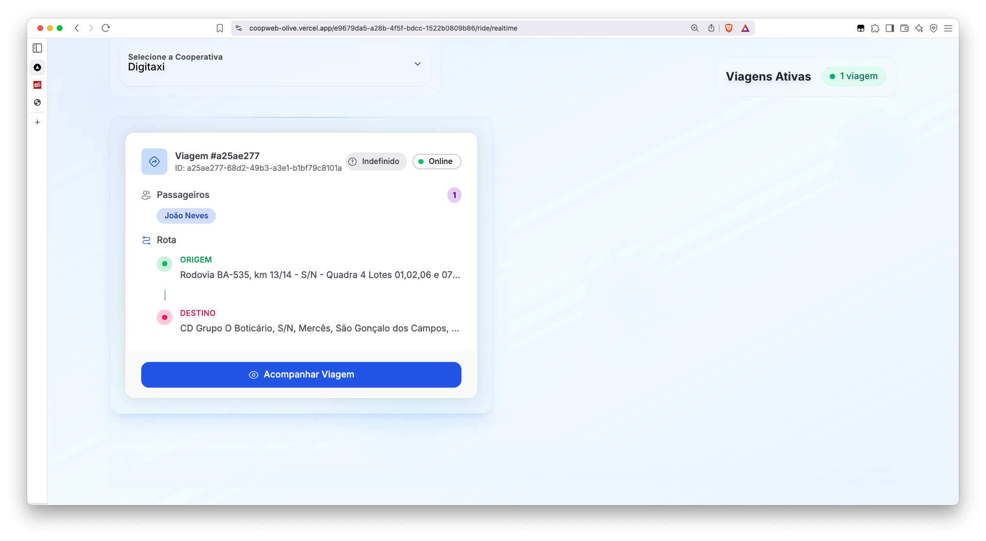 Monitoramento em Tempo Real